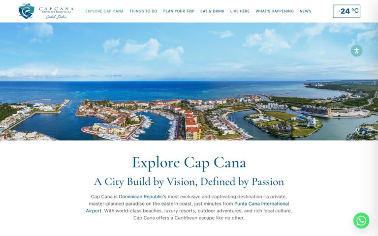 Captura de Cap Cana — Nuevo sitio