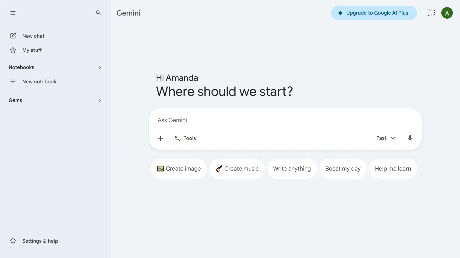 Google Gemini AI interface y nuevo plan Ultra Lite